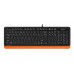 Клавиатура + мышь A4Tech Fstyler F1010 клав:черный/оранжевый мышь:черный/оранжевый USB Multimedia