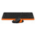 Клавиатура + мышь A4Tech Fstyler F1010 клав:черный/оранжевый мышь:черный/оранжевый USB Multimedia