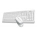 Клавиатура + мышь A4Tech Fstyler FG1010 клав:белый/серый мышь:белый/серый USB беспроводная Multimedia