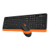 Клавиатура + мышь A4Tech Fstyler FG1010 клав:черный/оранжевый мышь:черный/оранжевый USB беспроводная Multimedia