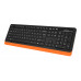Клавиатура + мышь A4Tech Fstyler FG1010 клав:черный/оранжевый мышь:черный/оранжевый USB беспроводная Multimedia