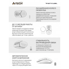 Клавиатура + мышь A4Tech Fstyler FG1012 клав:черный/серый мышь:черный USB беспроводная Multimedia (FG1012 BLACK)