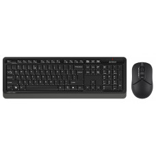 Клавиатура + мышь A4Tech Fstyler FG1012 клав:черный/серый мышь:черный USB беспроводная Multimedia (FG1012 BLACK)