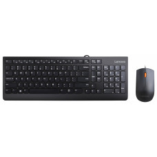 Клавиатура + мышь Lenovo 300 U клав:черный мышь:черный USB