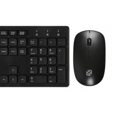 Клавиатура + мышь Оклик 240M клав:черный мышь:черный USB беспроводная slim Multimedia