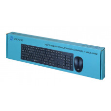 Клавиатура + мышь Оклик 240M клав:черный мышь:черный USB беспроводная slim Multimedia