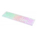 Клавиатура Оклик 420MRL белый USB slim Multimedia LED