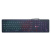 Клавиатура Оклик 420MRL черный USB slim Multimedia LED