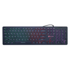 Клавиатура Оклик 420MRL черный USB slim Multimedia LED
