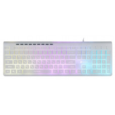 Клавиатура Оклик 490ML белый USB slim Multimedia LED