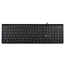 Клавиатура Оклик 490ML черный USB slim Multimedia LED