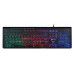 Клавиатура Оклик 490ML черный USB slim Multimedia LED