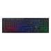 Клавиатура Оклик 490ML черный USB slim Multimedia LED