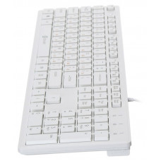 Клавиатура Оклик 500M белый USB slim Multimedia