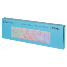 Клавиатура Оклик 550ML белый USB slim Multimedia LED