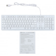 Клавиатура Оклик 550ML белый USB slim Multimedia LED