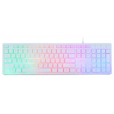 Клавиатура Оклик 550ML белый USB slim Multimedia LED