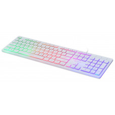 Клавиатура Оклик 550ML белый USB slim Multimedia LED