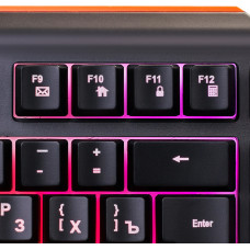 Клавиатура Оклик 717G BLACK DEATH черный/оранжевый USB Multimedia for gamer LED (476395) кабель 1.5м