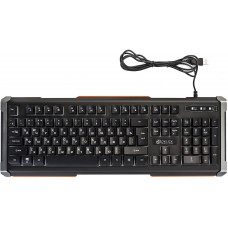 Клавиатура Оклик 717G BLACK DEATH черный/оранжевый USB Multimedia for gamer LED (476395) кабель 1.5м