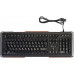 Клавиатура Оклик 717G BLACK DEATH черный/оранжевый USB Multimedia for gamer LED (476395) кабель 1.5м