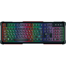 Клавиатура Оклик 717G BLACK DEATH черный/оранжевый USB Multimedia for gamer LED (476395) кабель 1.5м