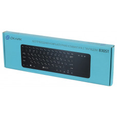 Клавиатура Оклик 830ST черный USB беспроводная slim Multimedia Touch