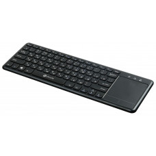 Клавиатура Оклик 830ST черный USB беспроводная slim Multimedia Touch