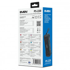 Колонка порт. Sven PS-220 черный/синий 10W 2.0 BT/3.5Jack/USB 10м 1200mAh