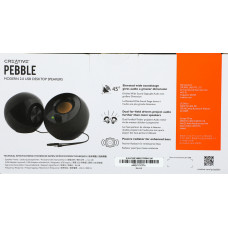 Колонки Creative PEBBLE MF1680 2.0 черный 4.4Вт