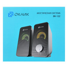 Колонки Оклик OK-122 2.0 черный 6Вт