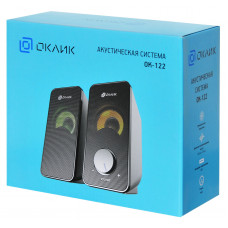 Колонки Оклик OK-122 2.0 черный 6Вт