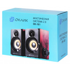 Колонки Оклик OK-161 2.0 черный/вишня 6Вт