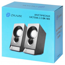 Колонки Оклик OK-165 2.0 черный 6Вт