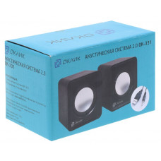Колонки Оклик OK-331 2.0 черный 6Вт