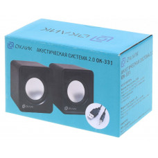 Колонки Оклик OK-331 2.0 черный 6Вт