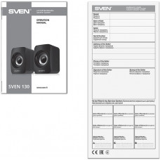 Колонки Sven 130 2.0 черный 6Вт портативные