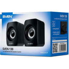 Колонки Sven 130 2.0 черный 6Вт портативные
