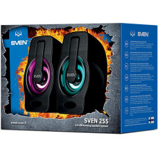 Колонки Sven 255 2.0 черный 6Вт портативные