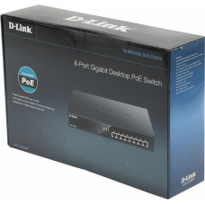 Коммутатор D-Link DGS-1008MP/B1A 8x1Гбит/с 8PoE+ 125W неуправляемый