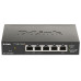 Коммутатор D-Link DGS-1100-05PDV2 5x1Гбит/с 2PoE 18W настраиваемый