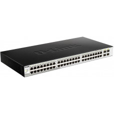 Коммутатор D-Link DGS-1210-52MP/ME/B 48x1Гбит/с 4SFP 48PoE 370W управляемый