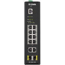 Коммутатор D-Link DIS-200G-12PS/A 10x1Гбит/с 2SFP 8PoE 240W управляемый