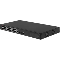 Коммутатор Dahua DH-CS4228-24GT-375 (L2) 24x1Гбит/с 2xКомбо(1000BASE-T/SFP) 2SFP 24PoE 375W управляемый