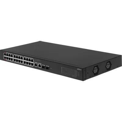 Коммутатор Dahua DH-CS4228-24GT-375 (L2) 24x1Гбит/с 2xКомбо(1000BASE-T/SFP) 2SFP 24PoE 375W управляемый