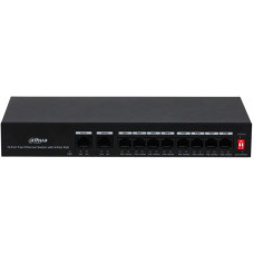 Коммутатор Dahua DH-PFS3010-8ET-65 10x100Мбит/с 8PoE+ 65W неуправляемый