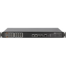 Коммутатор Dahua DH-PFS4218-16ET-190 (L2) 16x100Мбит/с 2x1Гбит/с 2xКомбо(1000BASE-T/SFP) 16PoE управляемый
