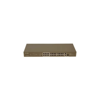Коммутатор IP-Com F1126P-24-250W (L2) 24x100Мбит/с 2x1Гбит/с 1xКомбо(1000BASE-T/SFP) 1SFP 24PoE 230W неуправляемый
