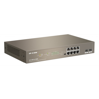 Коммутатор IP-Com G1110P-8-150W (L2) 8x1Гбит/с 2SFP 8PoE 130W неуправляемый Коммутатор IP-Com G1110P-8-150W (L2) 8x1Гбит/с 2SFP 8PoE 130W неуправляемый