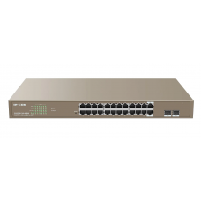 Коммутатор IP-Com G3326P-24-410W (L2) 24x1Гбит/с 2xКомбо(1000BASE-T/SFP) 2SFP 24PoE 370W управляемый